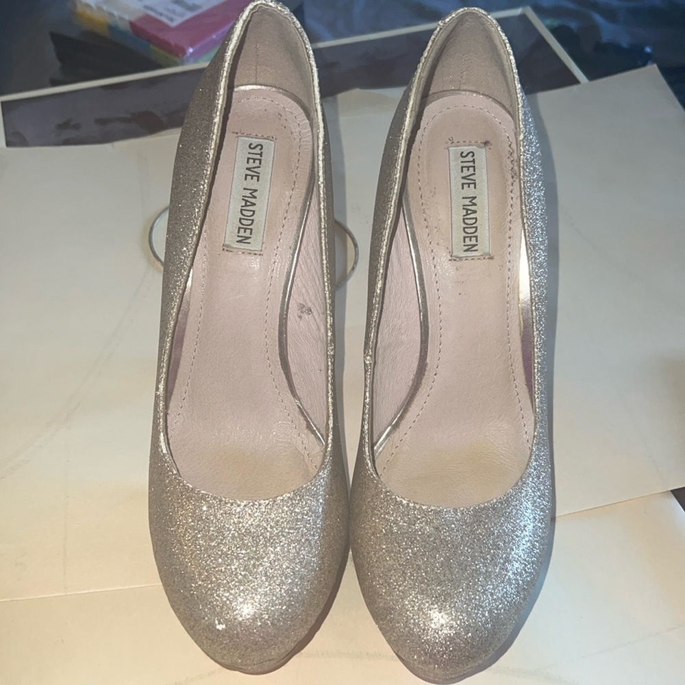 Steve Madden Glitter Heels Sz 9